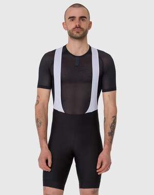 Rapha Mens Core Bib Shorts Performance Cycling Padded Stretch Black White Medium